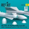 RESKIT RS32-0540 GBU-15(V)21, 22/B Small Wing bombs (2 pcs) with AN/AXQ-14 data link pod (1 pcs) (3D Printed) 1/32